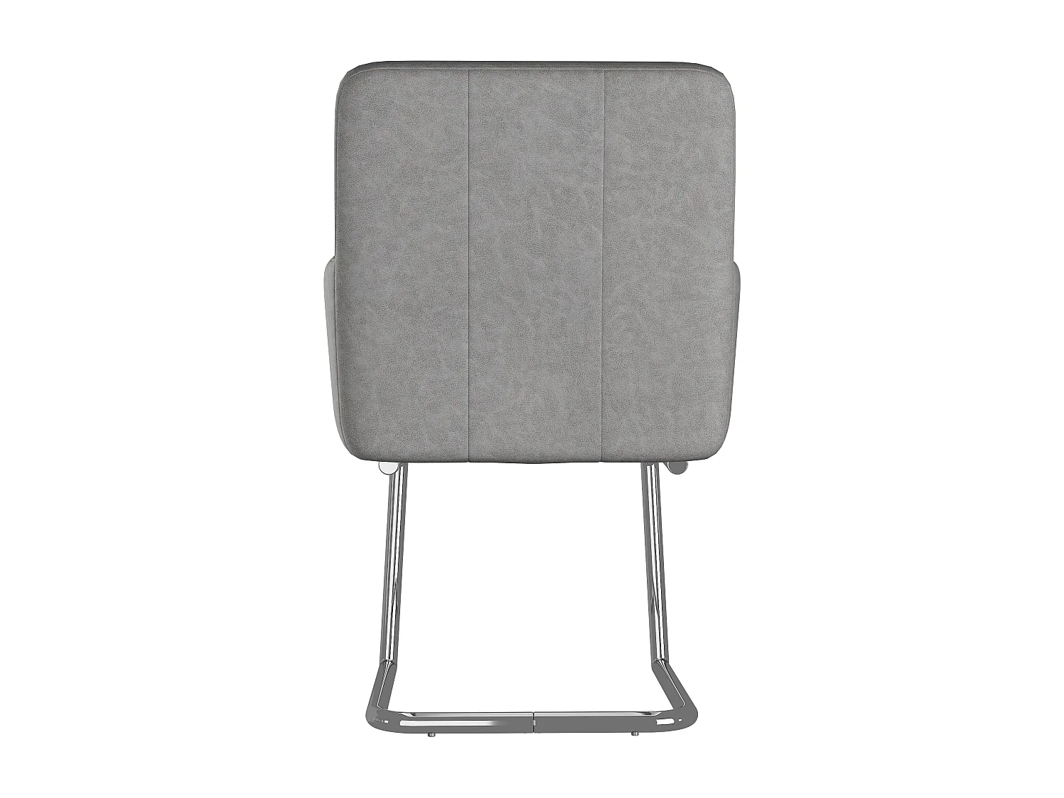 Lot de 6 chaises de salle à manger - 56 x 57 x 86 cm - fauteuil rembourré - pieds en métal - cuir PU - gris