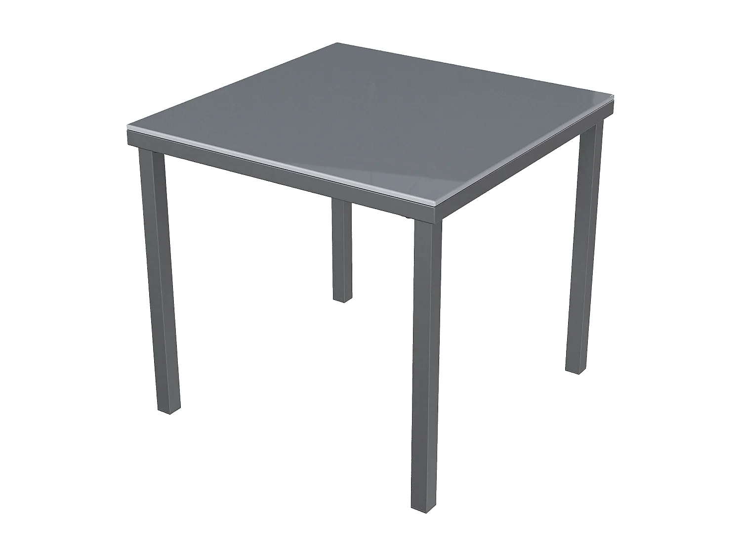 Zestaw mebli ogrodowych na 8 osób, w skład którego wchodzi 1 stół jadalny, 2 fotele i 1 narożnik - Stal ocynkowana - Szara