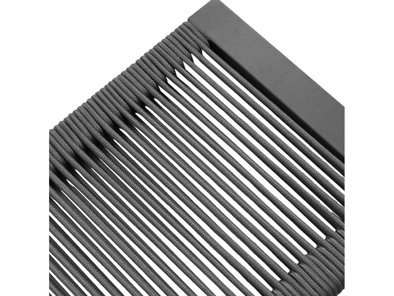 Set di mobili da giardino per 3 persone - Divano multifunzionale - convertibile in poltrona - Acciaio zincato - Grigio