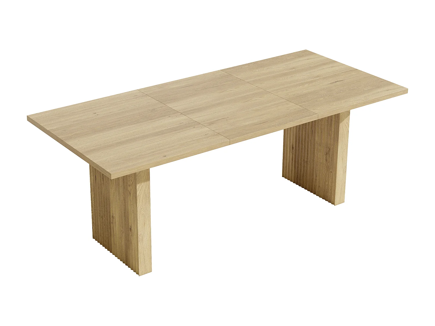 Table de salle à manger extensible - 140/200 x 90 x 75 cm - pour 6 à 8 personnes - Style sobre - MDF - naturel