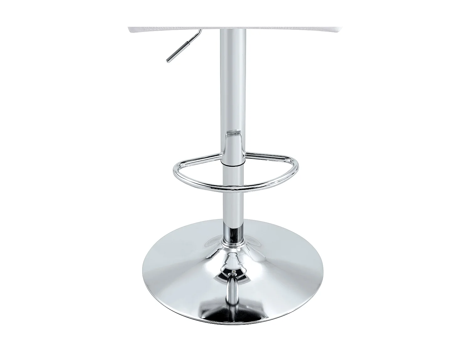Lot de 2 chaises de bar réglables pivotantes effet crocodile - PVC blanc, pieds argentés