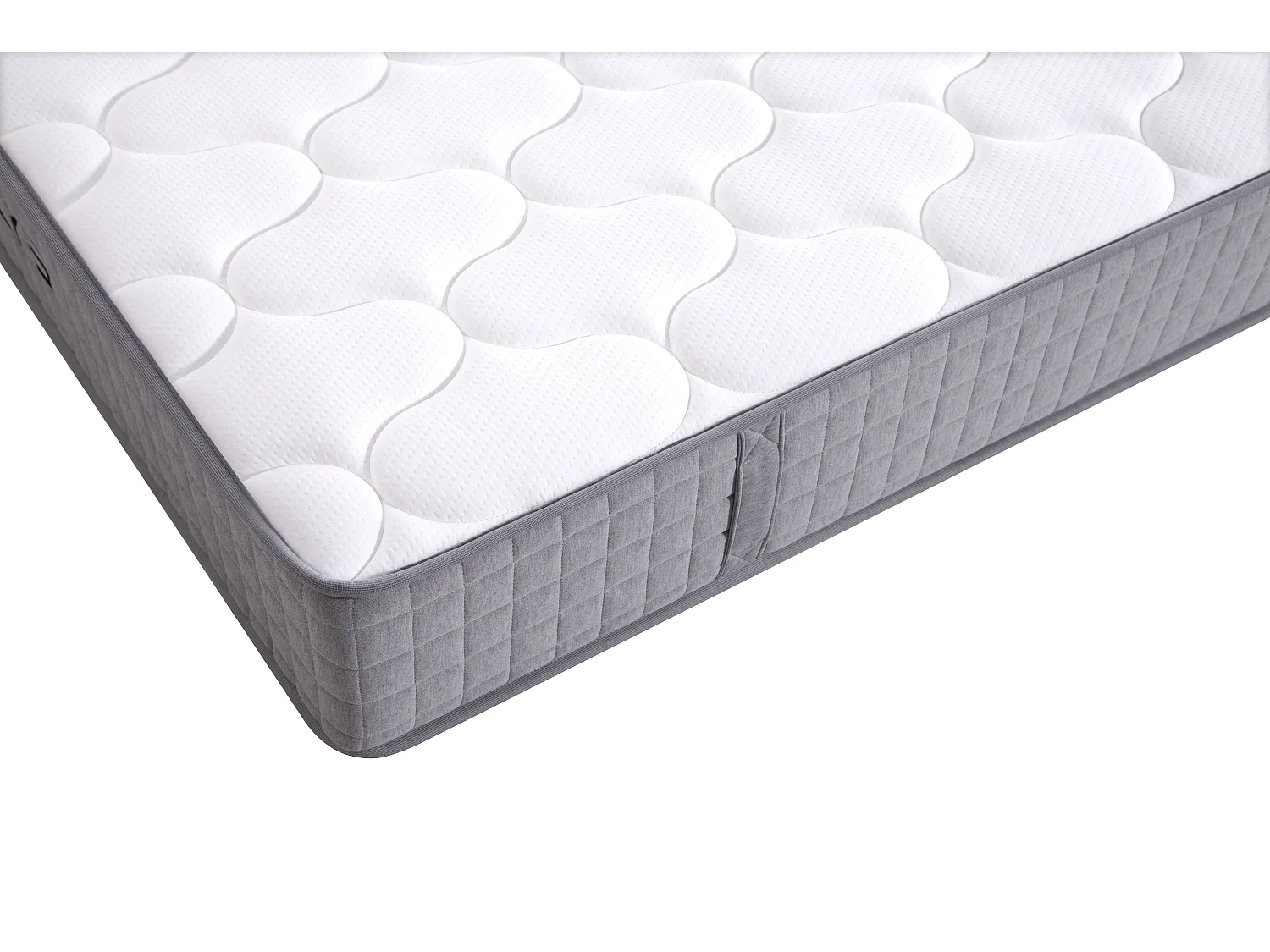 Matelas ergonomique à ressorts 7 zones - 120 x 200 cm - 25 cm de hauteur - mousse + ressort - blanc