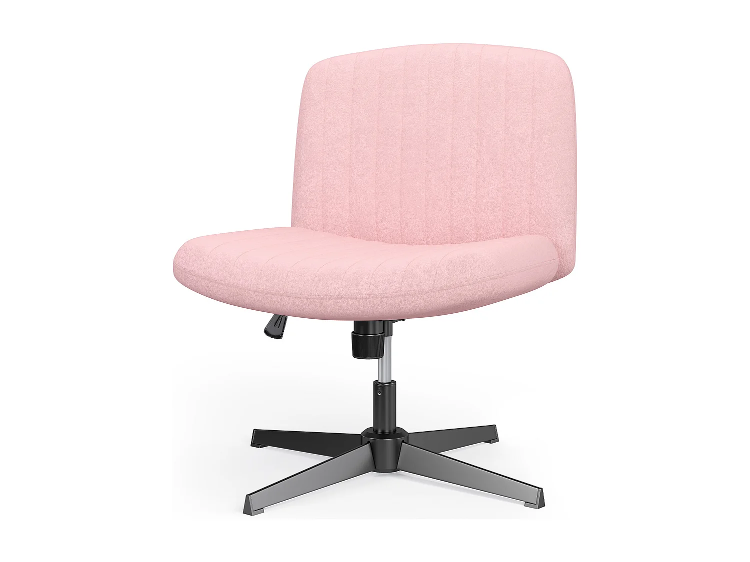 Chaise de bureau moderne sans accoudoirs et sans roulettes, à pieds entrecroisés, pour la chambre à coucher