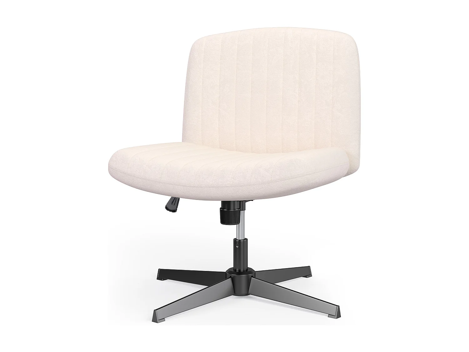 Chaise de bureau moderne sans accoudoirs et sans roulettes, à pieds entrecroisés, pour la chambre à coucher