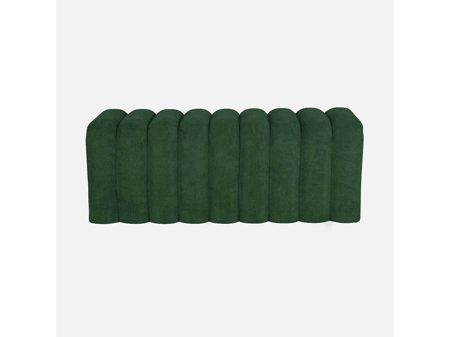 Panca, fine letto contemporaneo tessuto, verde scuro