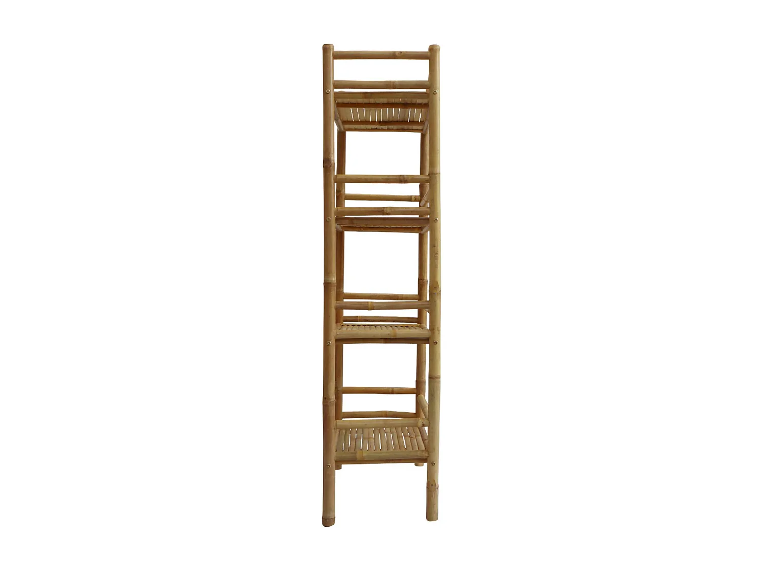 Libreria in bambù a 4 livelli, 144cm, marrone naturale