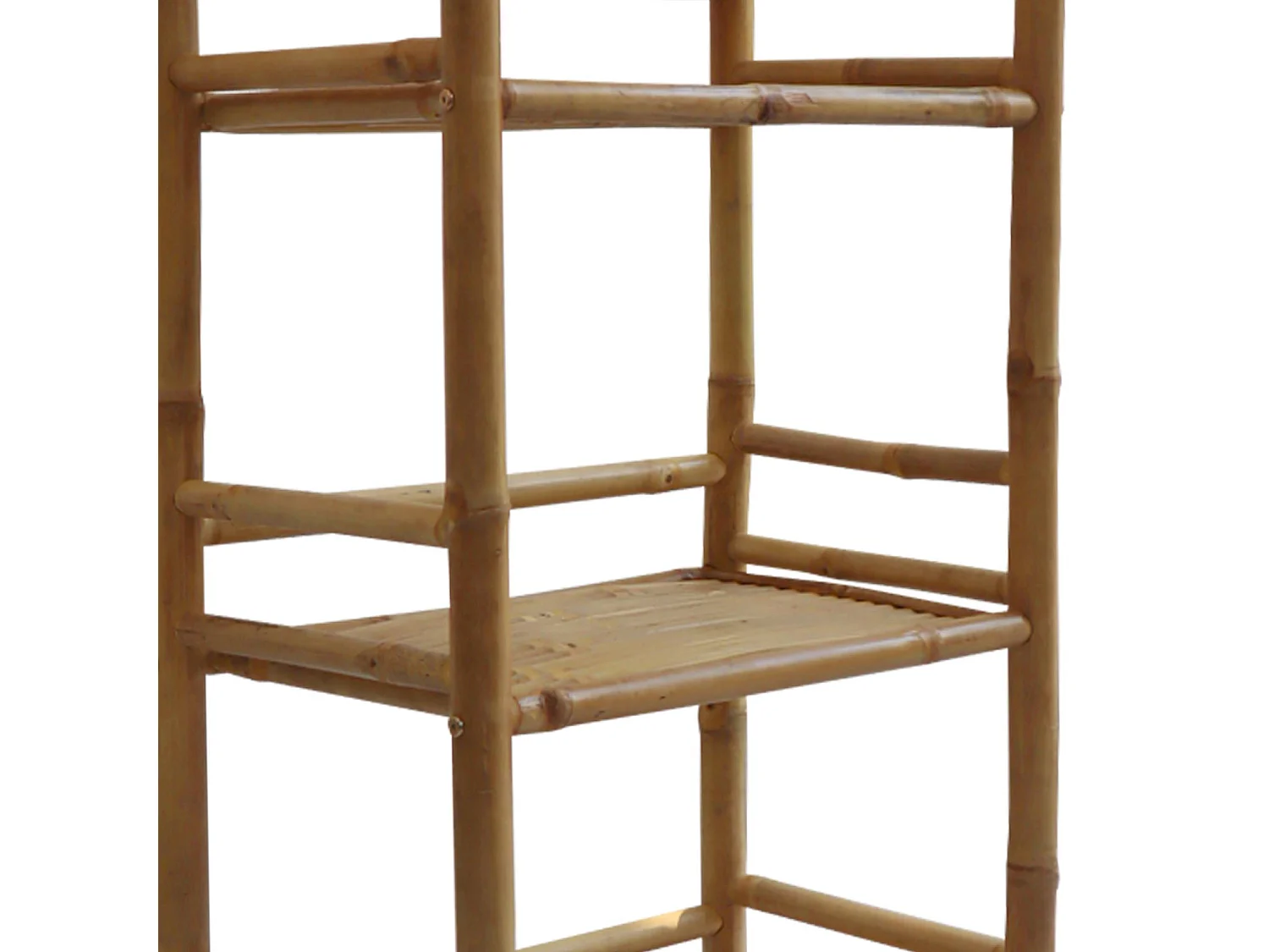 Libreria in bambù a 4 livelli, 144cm, marrone naturale
