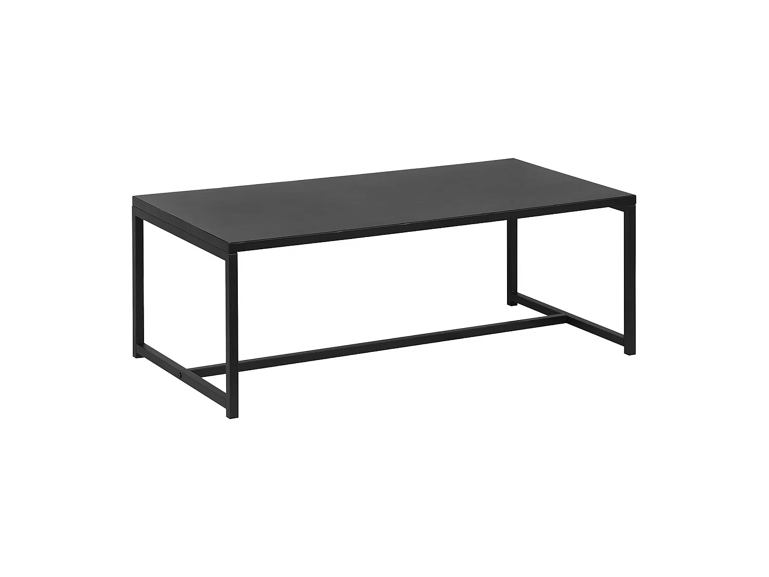 Table basse métal noir 100x50x36cm - Industrielle - pieds en métal. design