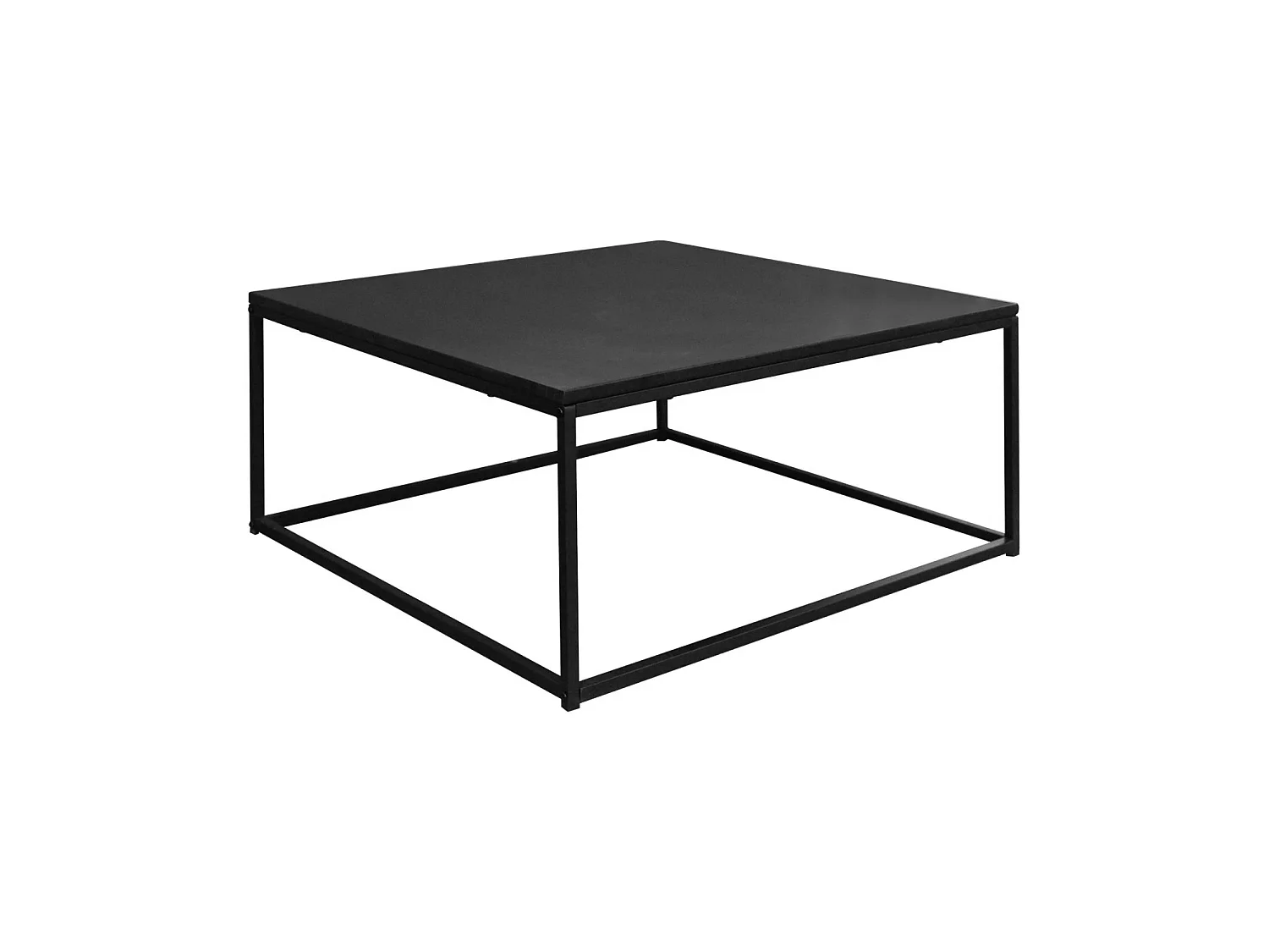 Table basse. Industrielle. structure métal noir. L 80 x l 80 x H 36cm