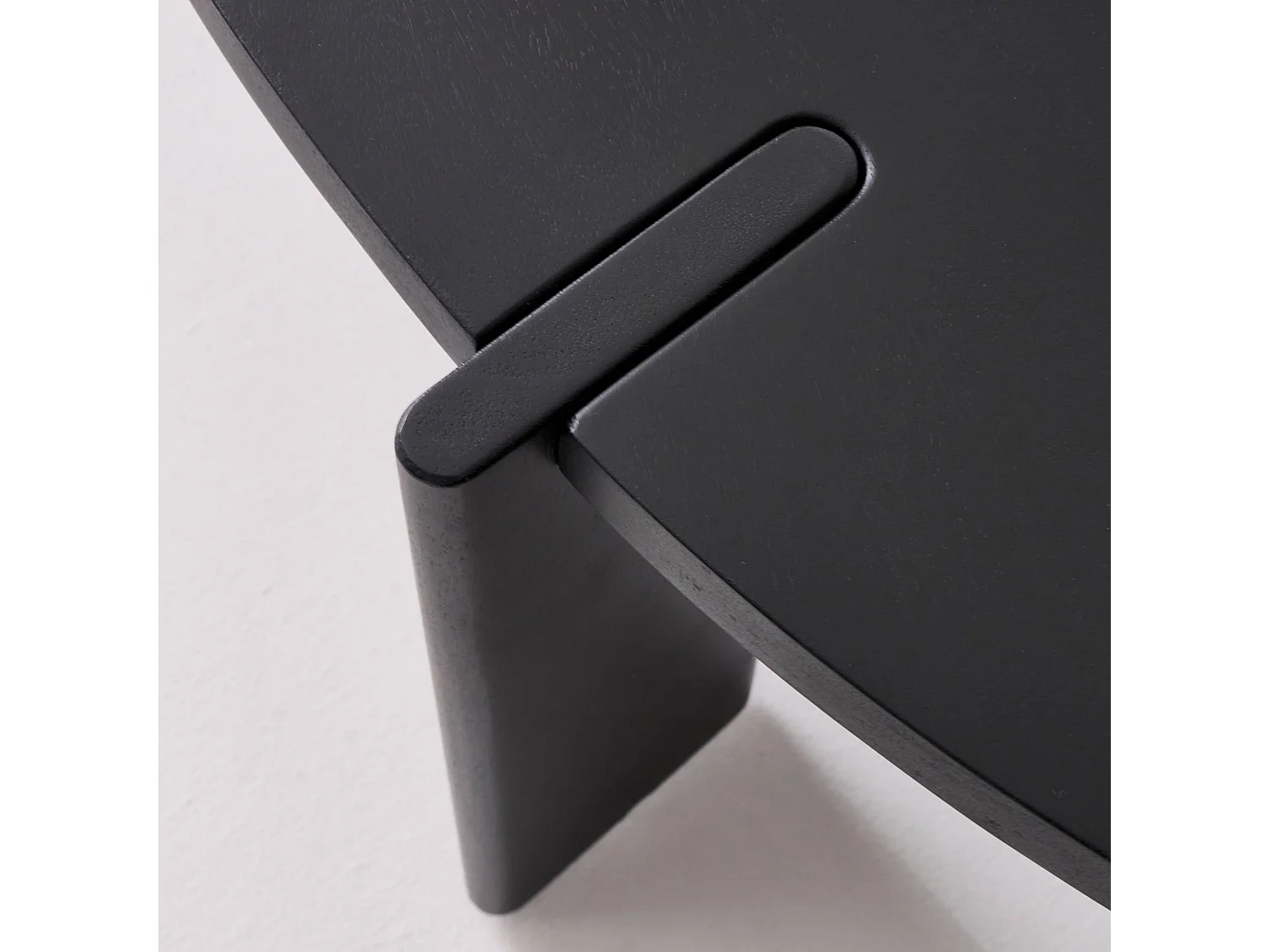 Tavolino ovale in legno di mango massello, 120cm, nero