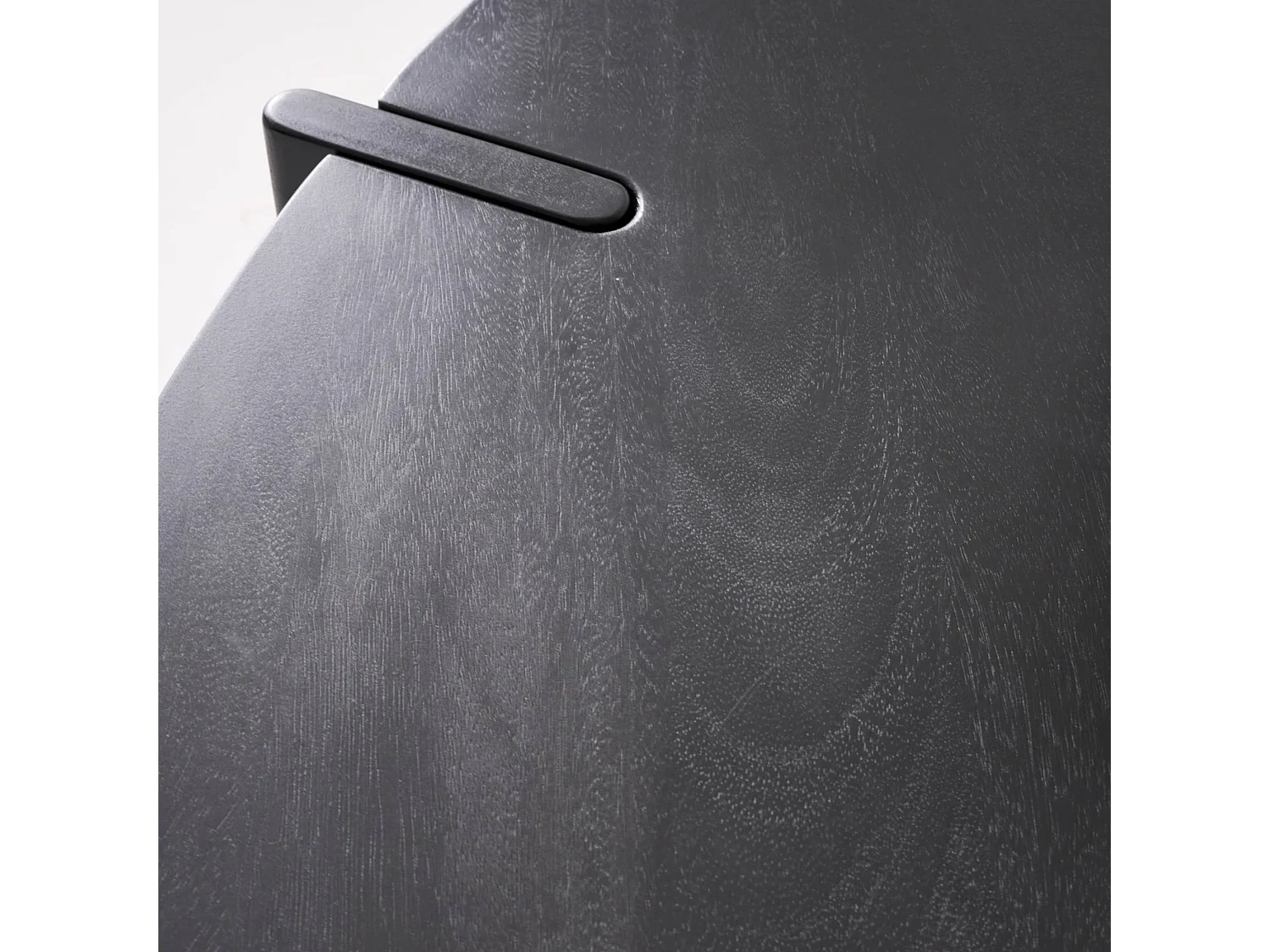 Tavolino ovale in legno di mango massello, 120cm, nero