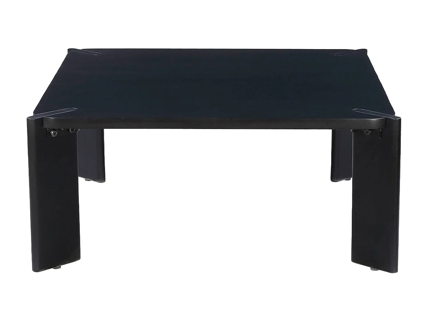 Mesa de centro exótica cuadrada de madera maciza negro