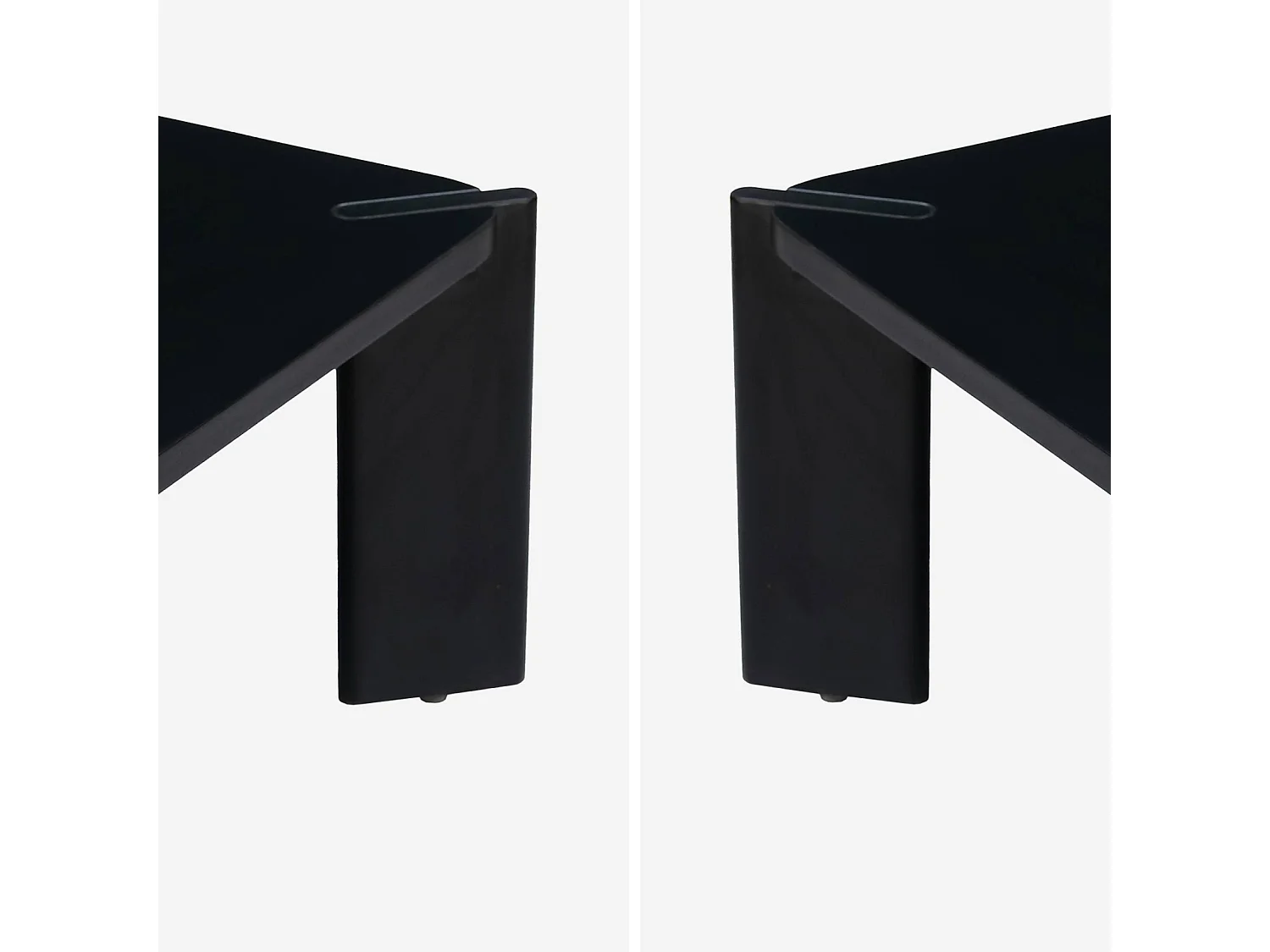 Mesa de centro exótica cuadrada de madera maciza negro