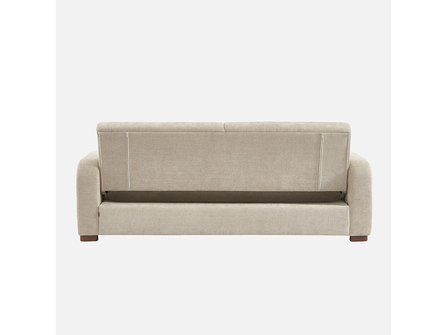 Sofá cama en tejido tela lisa de 3 plazas beige