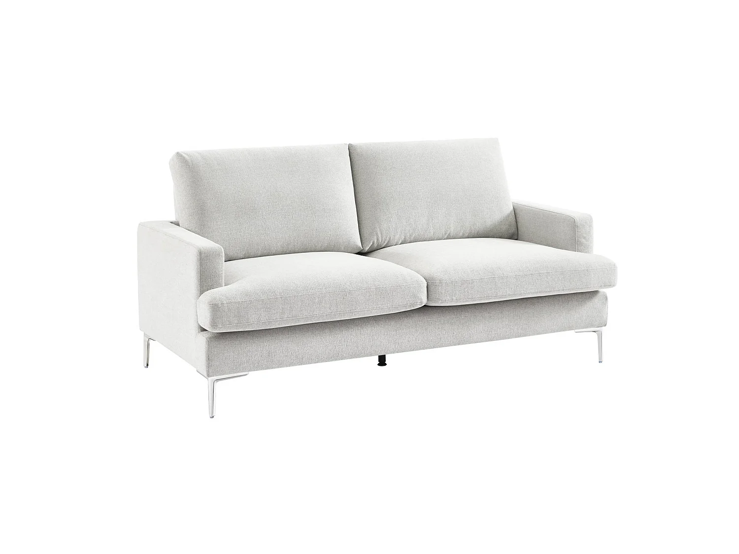 Canapé 3 places en tissu blanc cassé L 173 x P 90 x H 89cm - Hans