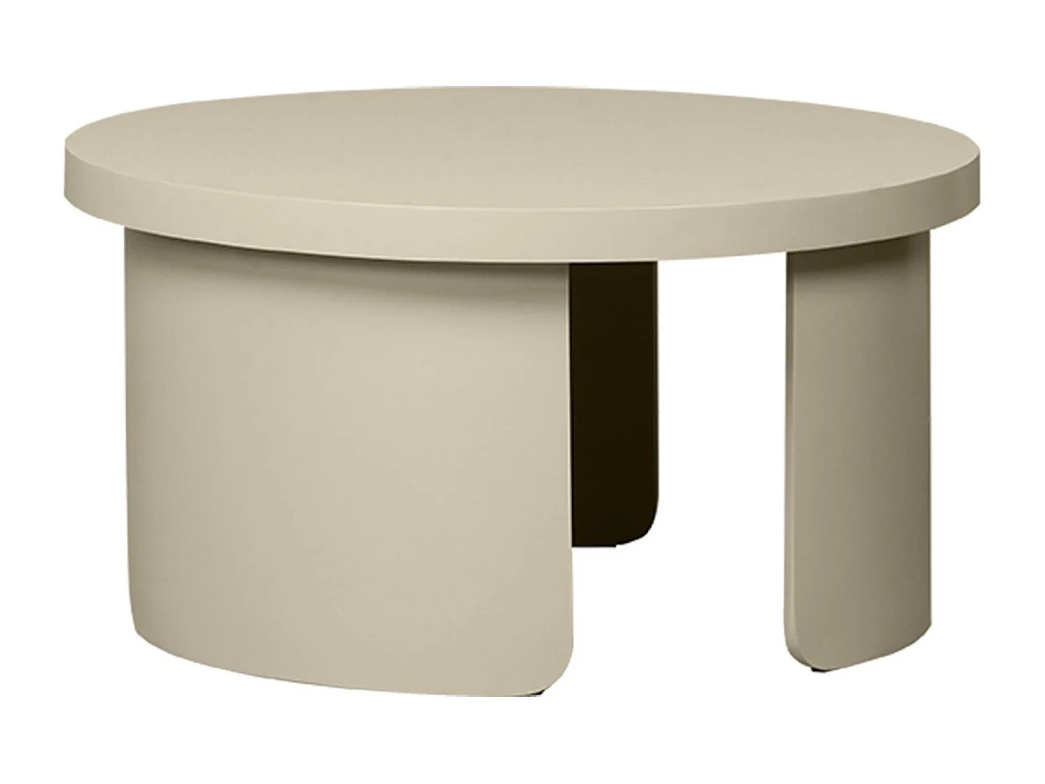 Set de 2 tables basses gigognes rondes beige - Luma