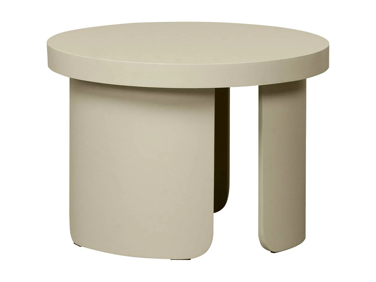 Set de 2 tables basses gigognes rondes beige - Luma