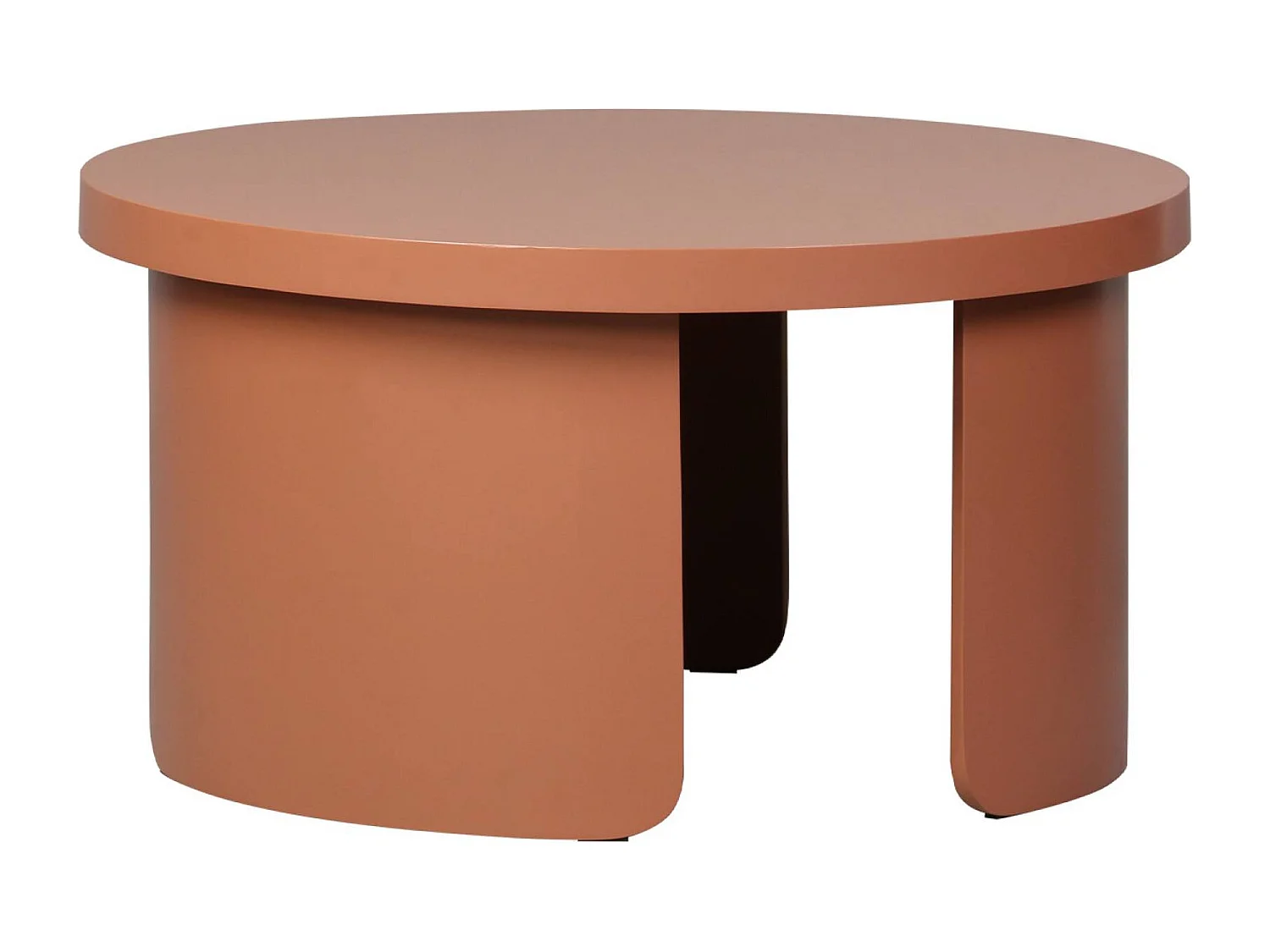 Set de 2 tables basses gigognes rondes terracotta - Luma
