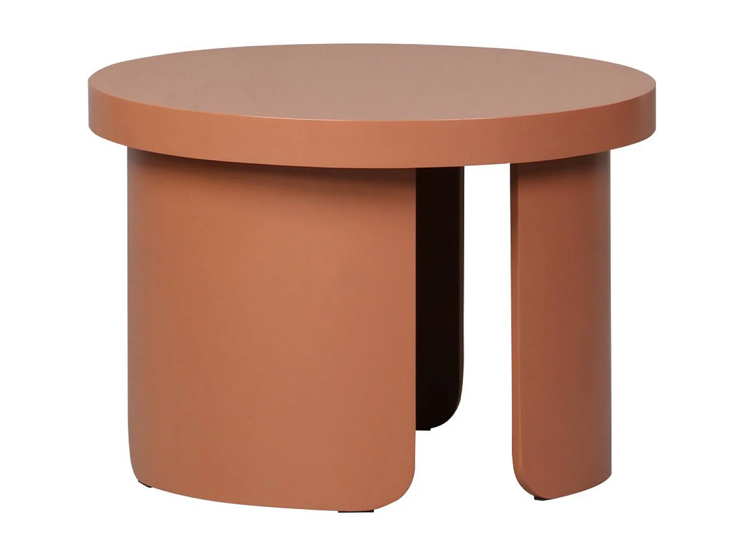 Set de 2 tables basses gigognes rondes terracotta - Luma