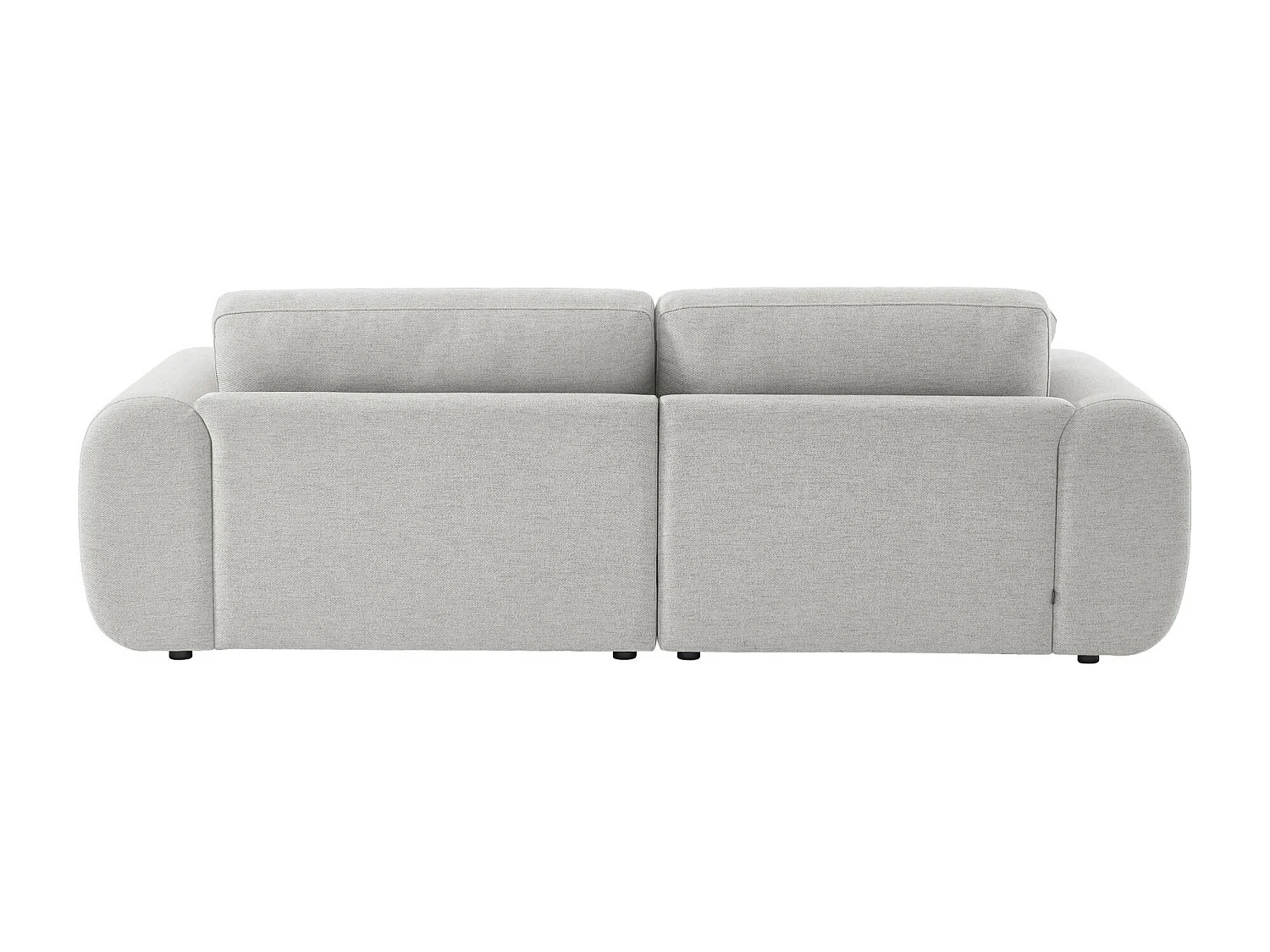 Sofá esquinero izquierdo con patas redondas, 3 plazas gris claro