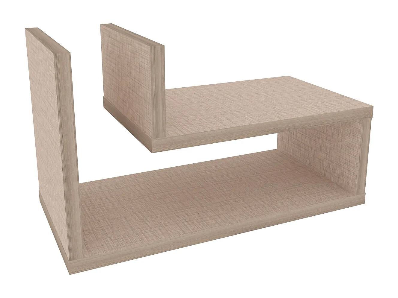 Lara Floating Nightstand L Shaped - W 45 cm x H 26.8 cm x D 22 cm