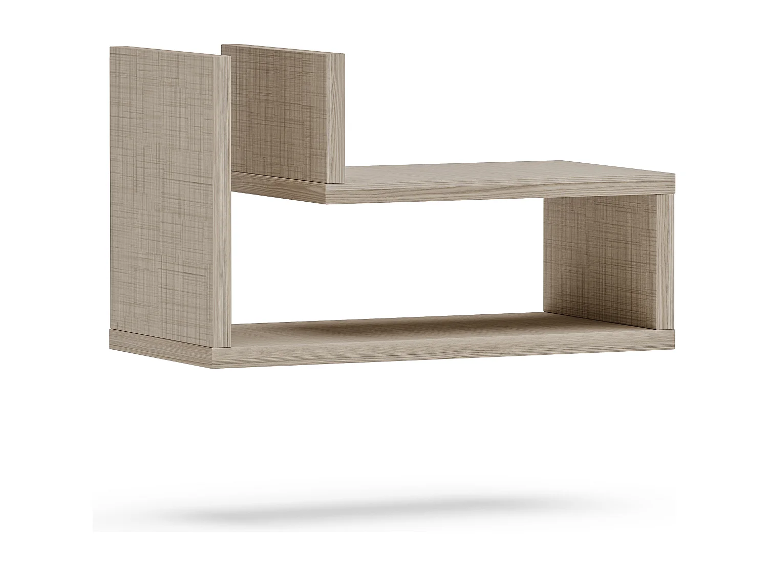 Lara Floating Nightstand L Shaped - W 45 cm x H 26.8 cm x D 22 cm