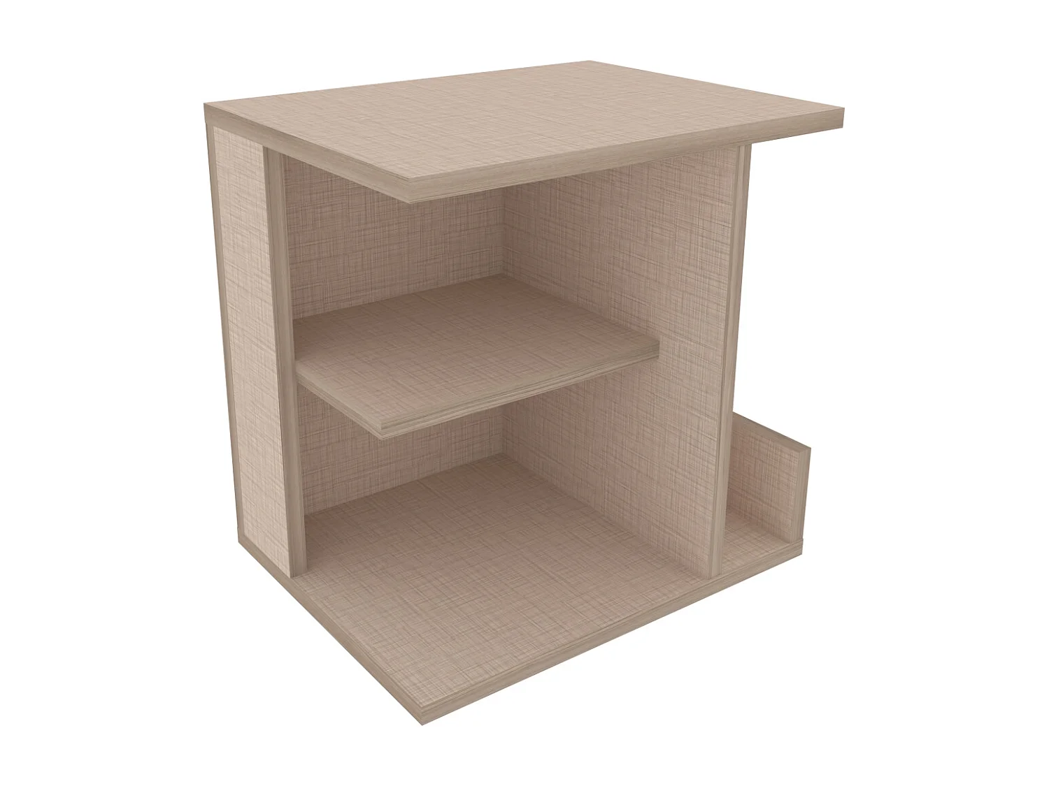 Decorotika Karamira Nightstand Cotton Beige - 45 cm W x 45 cm H x 35 cm D