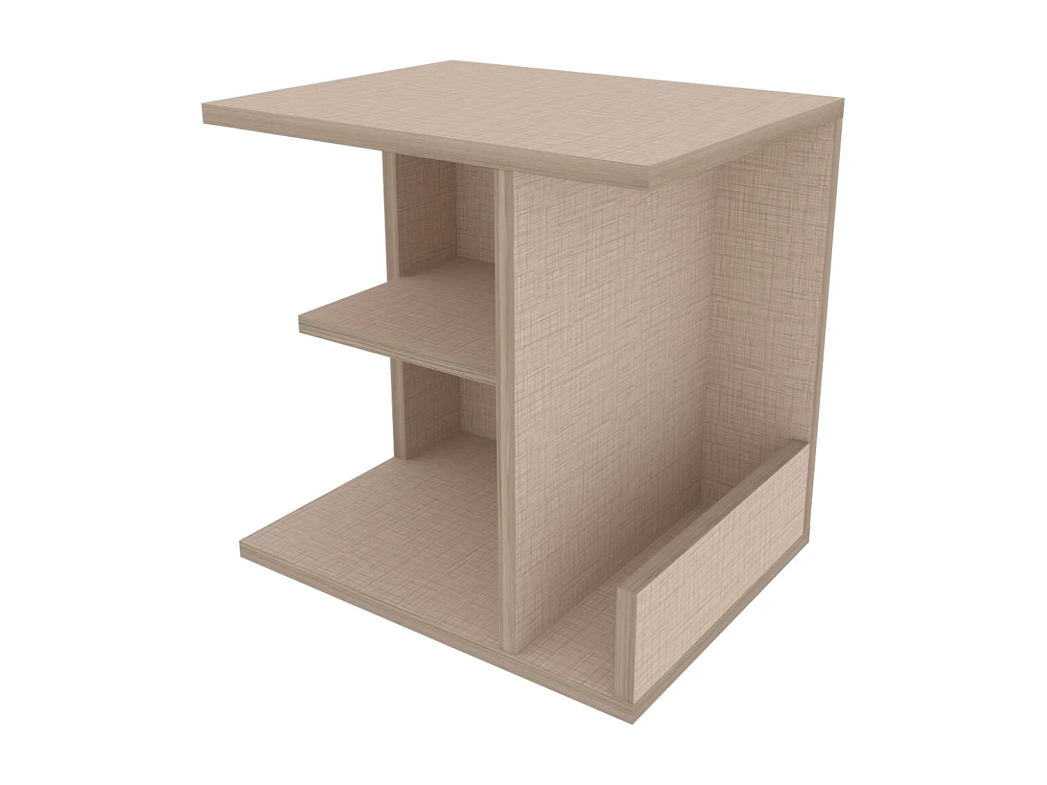 Decorotika Karamira Nightstand Cotton Beige - 45 cm W x 45 cm H x 35 cm D