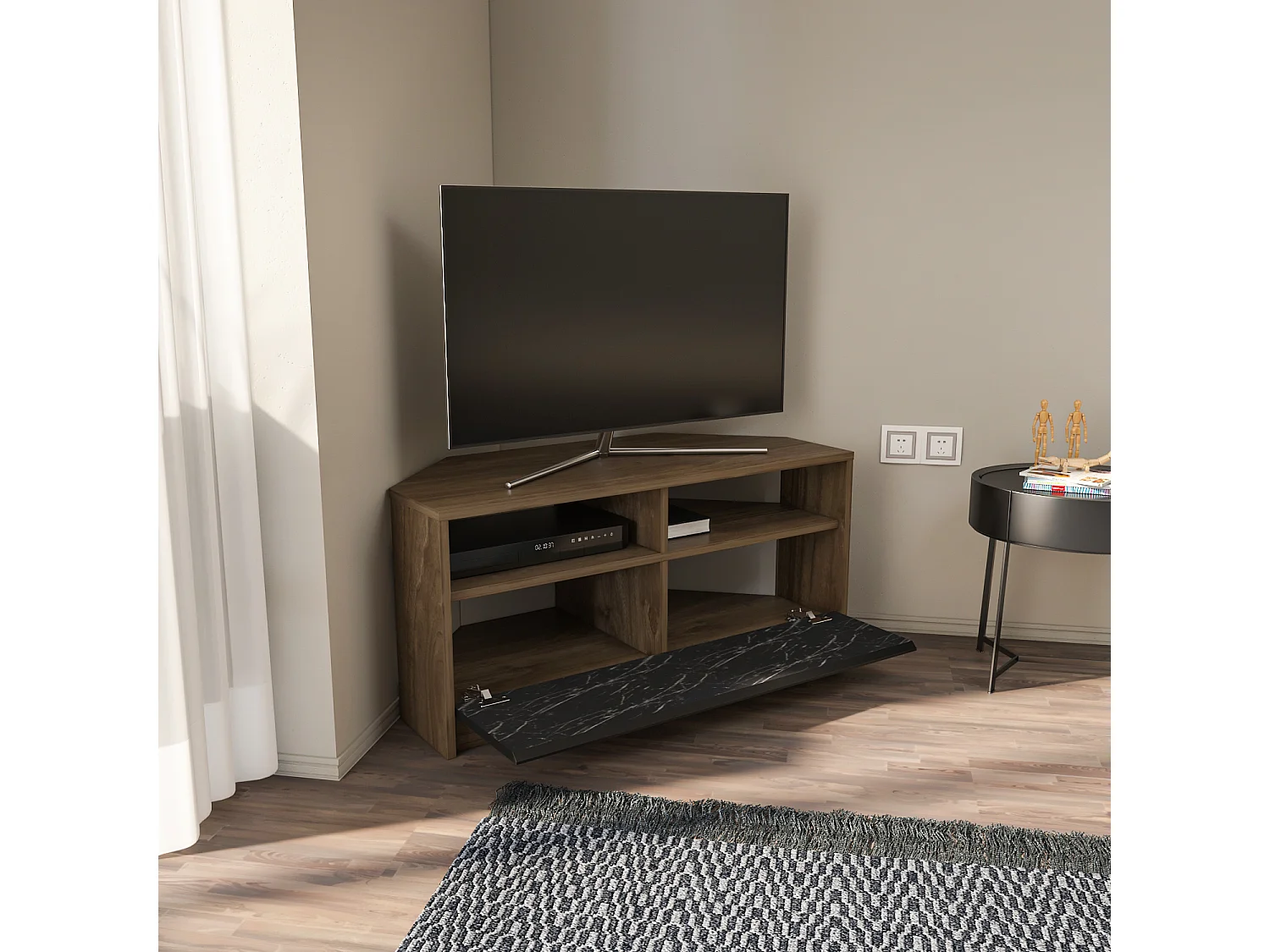Decorotika Comero 100 cm Corner TV Unit for TVs up to 45 inches