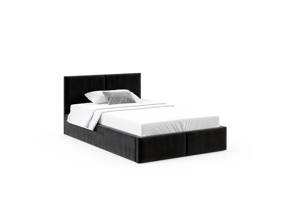 Lit coffre Tesia 120x200  - Sommier inclus Noir