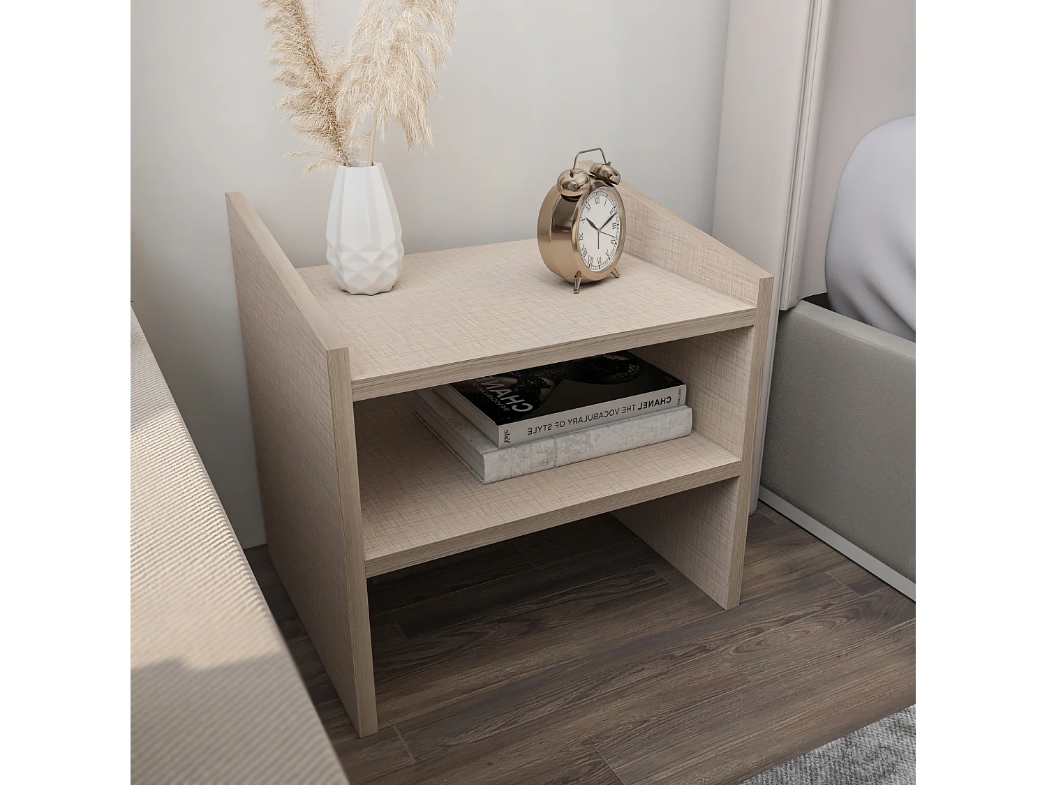 Decorotika Adin Nightstand Freestanding - 45 cm W x 45 cm H x 35 cm D