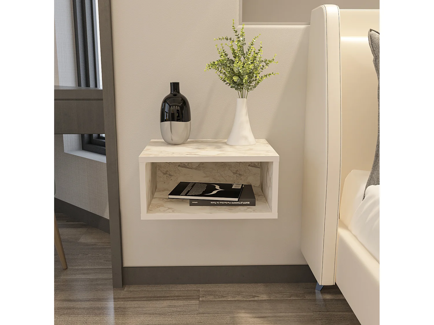 Decorotika Dora Floating Nightstand - 45 cm W x 21.1 cm H x 35 cm D
