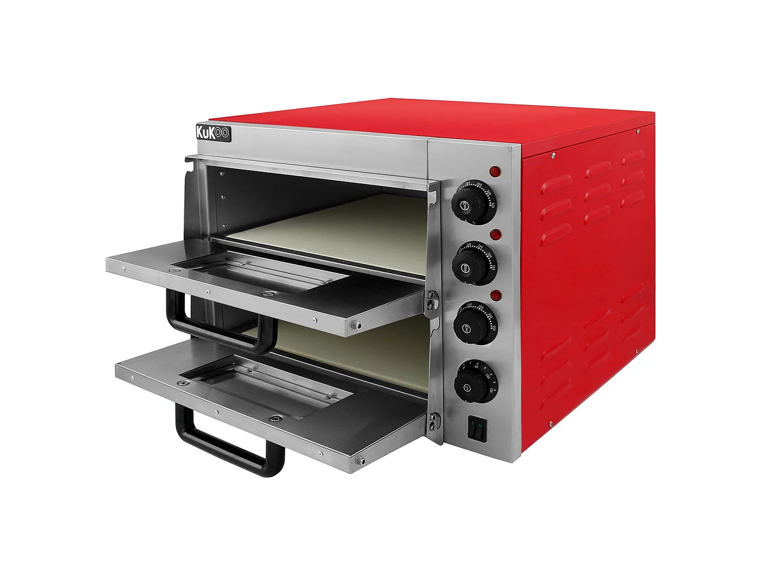 KuKoo Elektrische Pizza Oven Twee Kamers