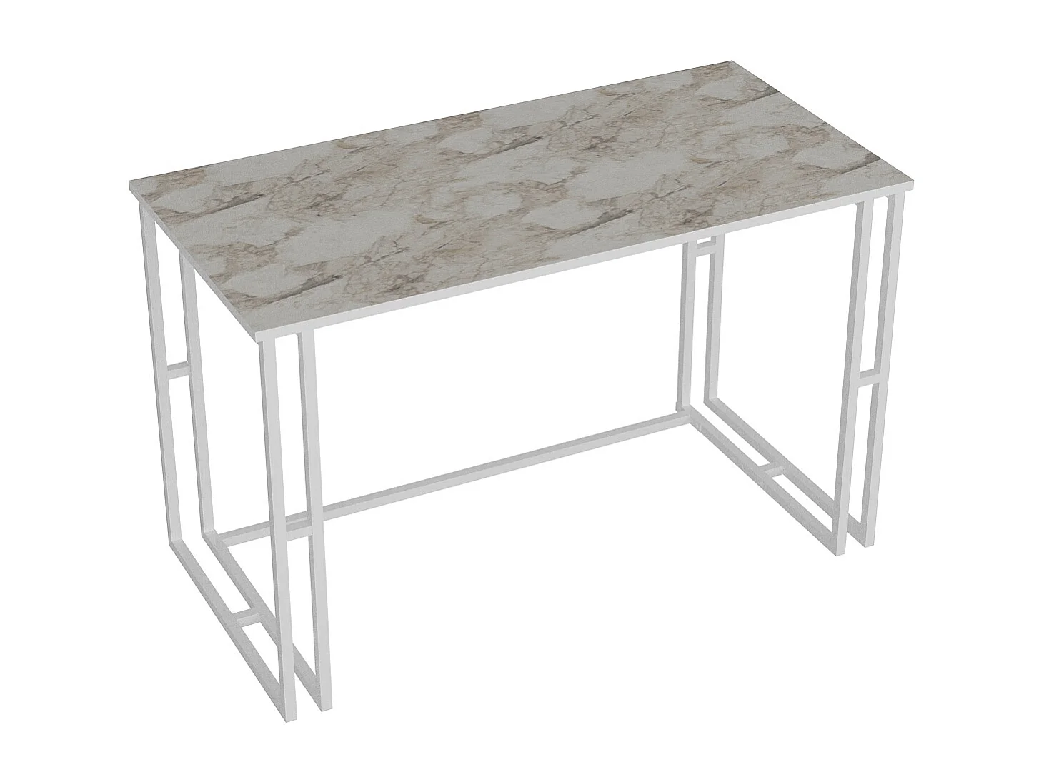 Decorotika Alfa Computer Desk with Metal Legs - H 75 cm x W 20 cm x D 60 cm
