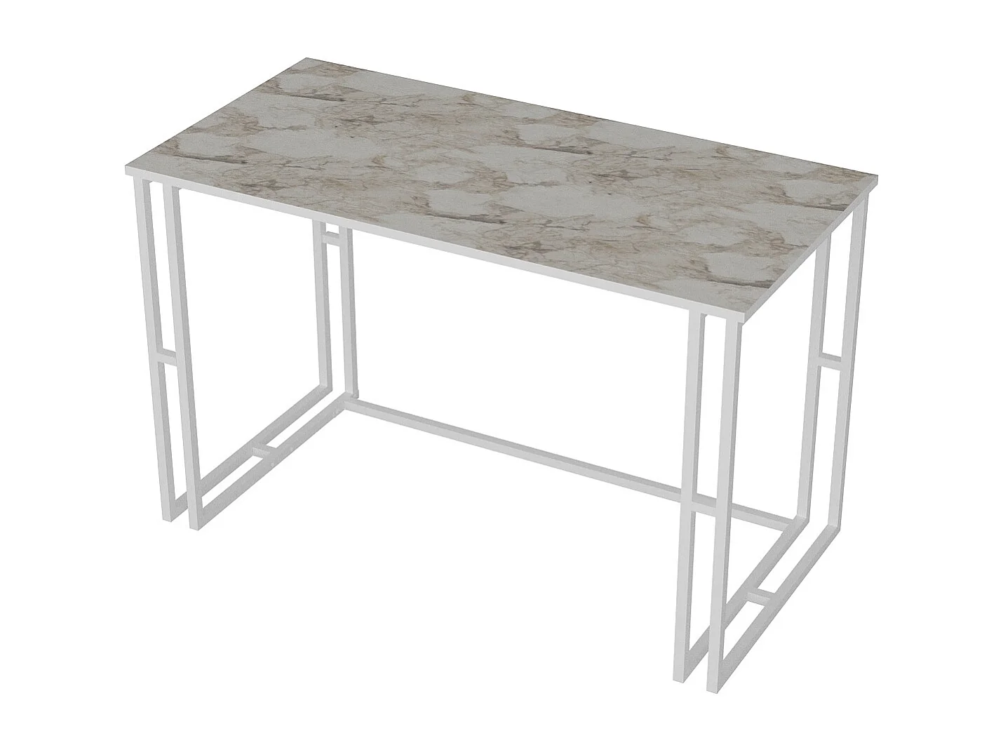 Decorotika Alfa Computer Desk with Metal Legs - H 75 cm x W 20 cm x D 60 cm