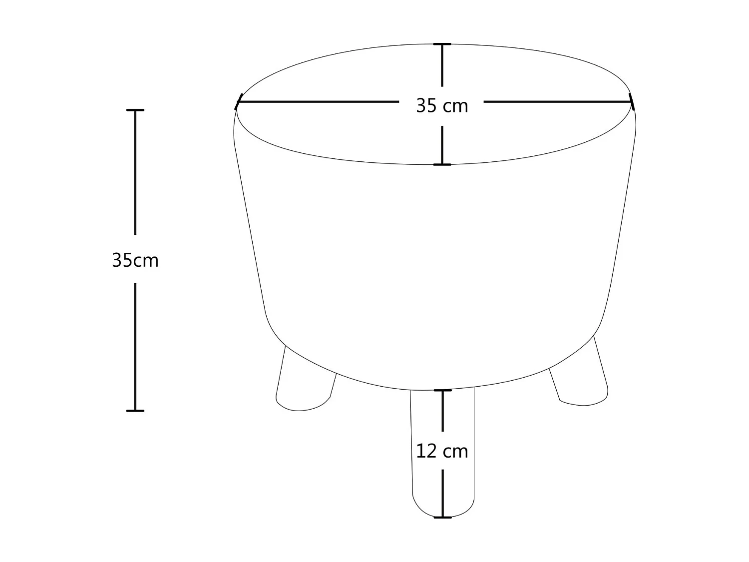 Pouf divano, pouf poggiapiedi giallo – Nemo