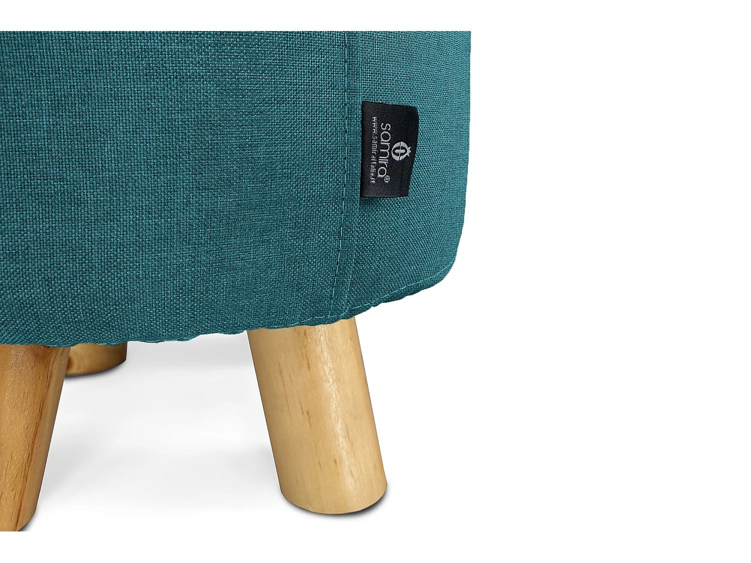 Pouf divano, pouf poggiapiedi blu petrolio – Nemo