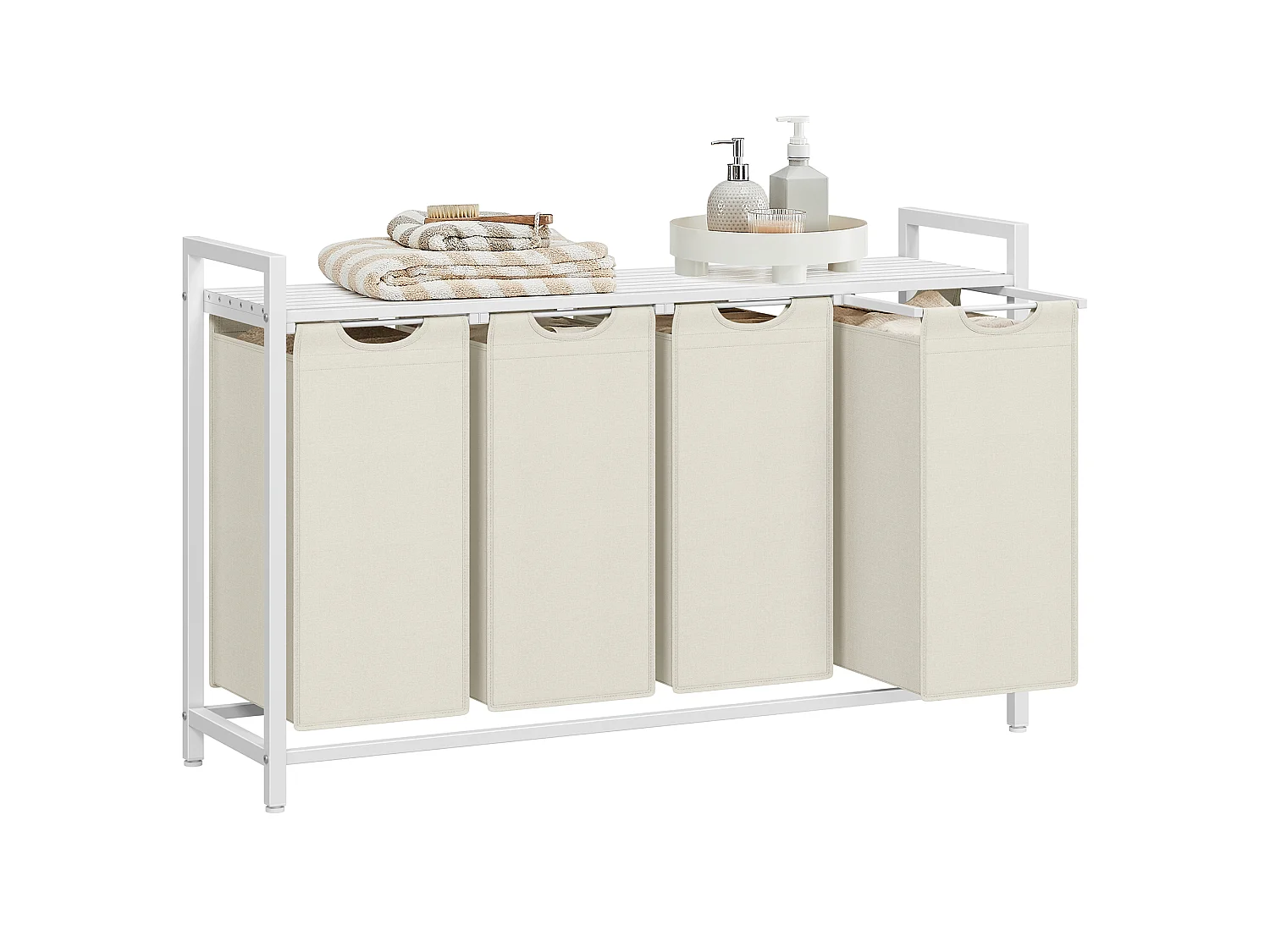 Wasmand 116x33x72 cm wit