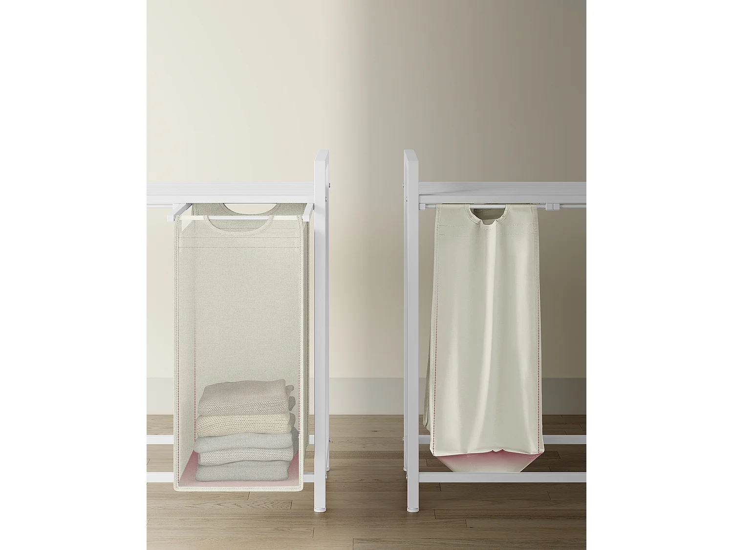 Wasmand 116x33x72 cm wit