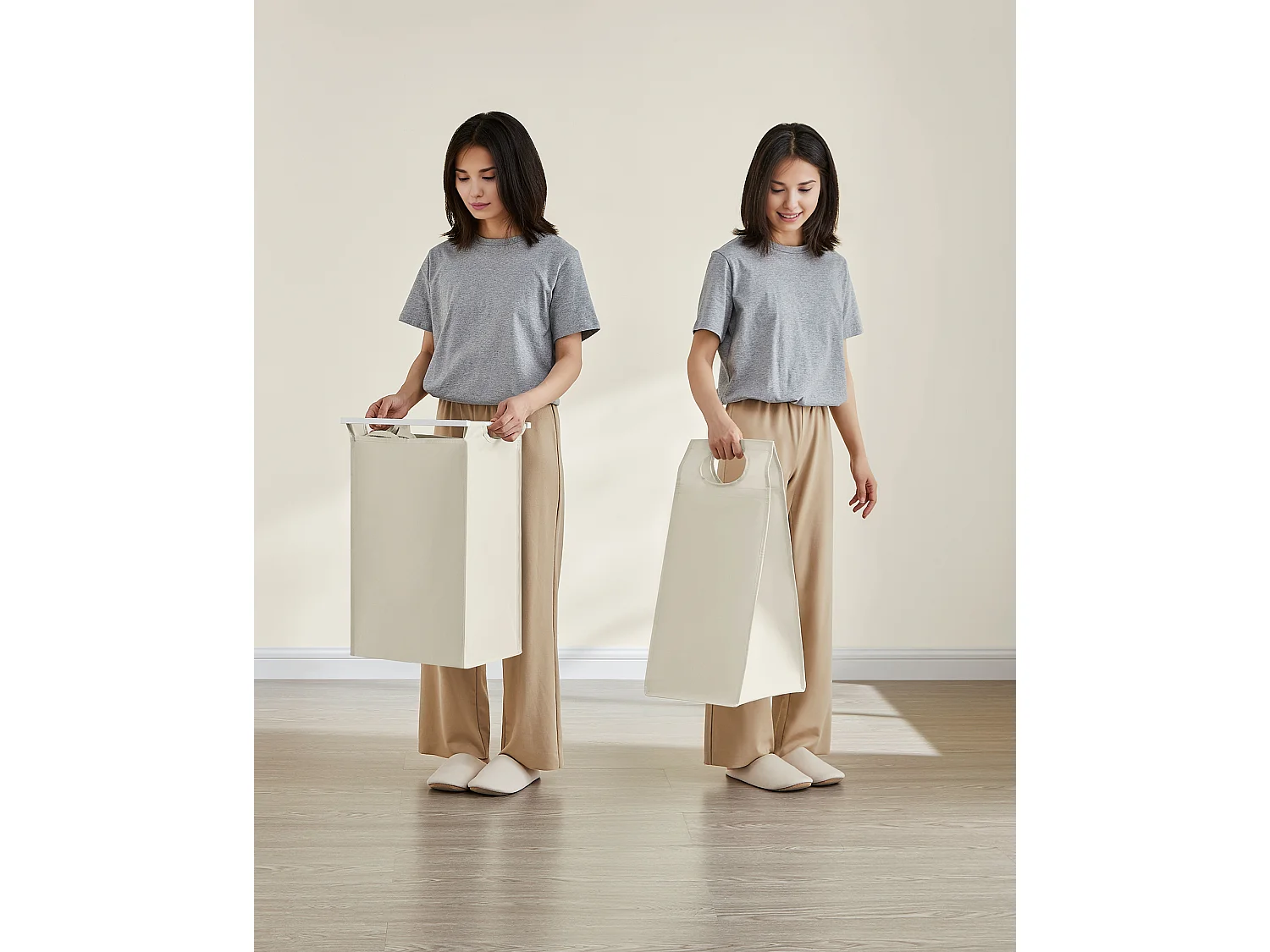 Wasmand 116x33x72 cm wit