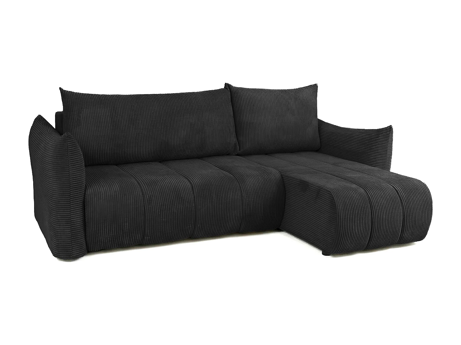 Narożnik uniwersalny z funkcją spania Flo Mini, Poso czarny (135)