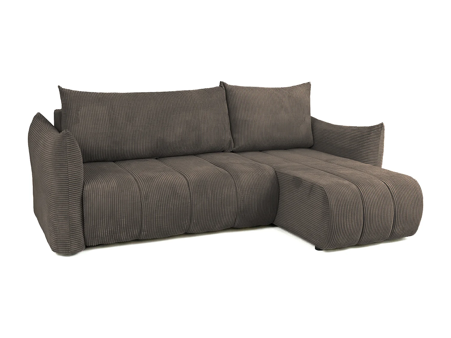 Narożnik uniwersalny z funkcją spania Flo Mini, Poso brązowy (04)