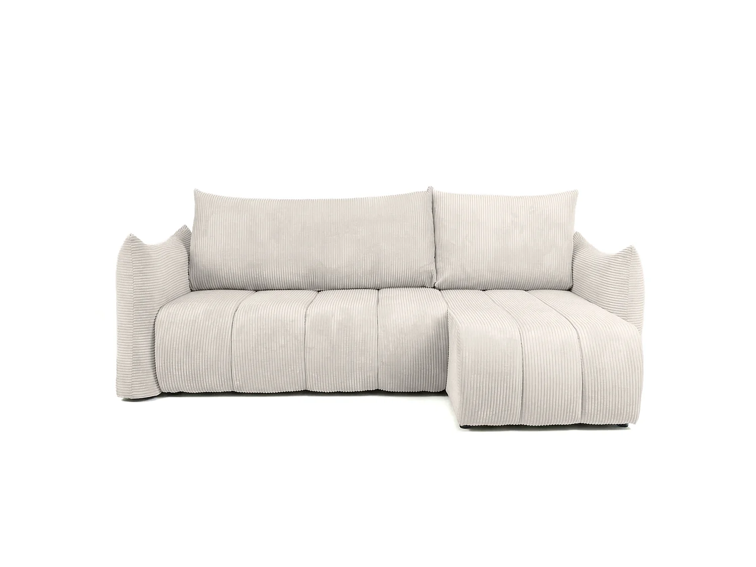 Universelles Ecksofa mit Schlaffunktion Flo Mini, Poso beige (100)