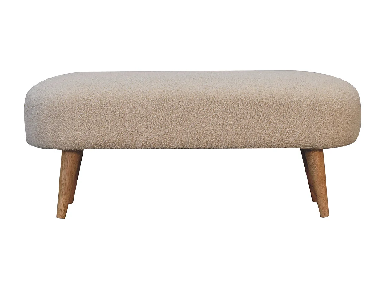 Artisan Furniture Solid Wood Boucle Hallway Bench
