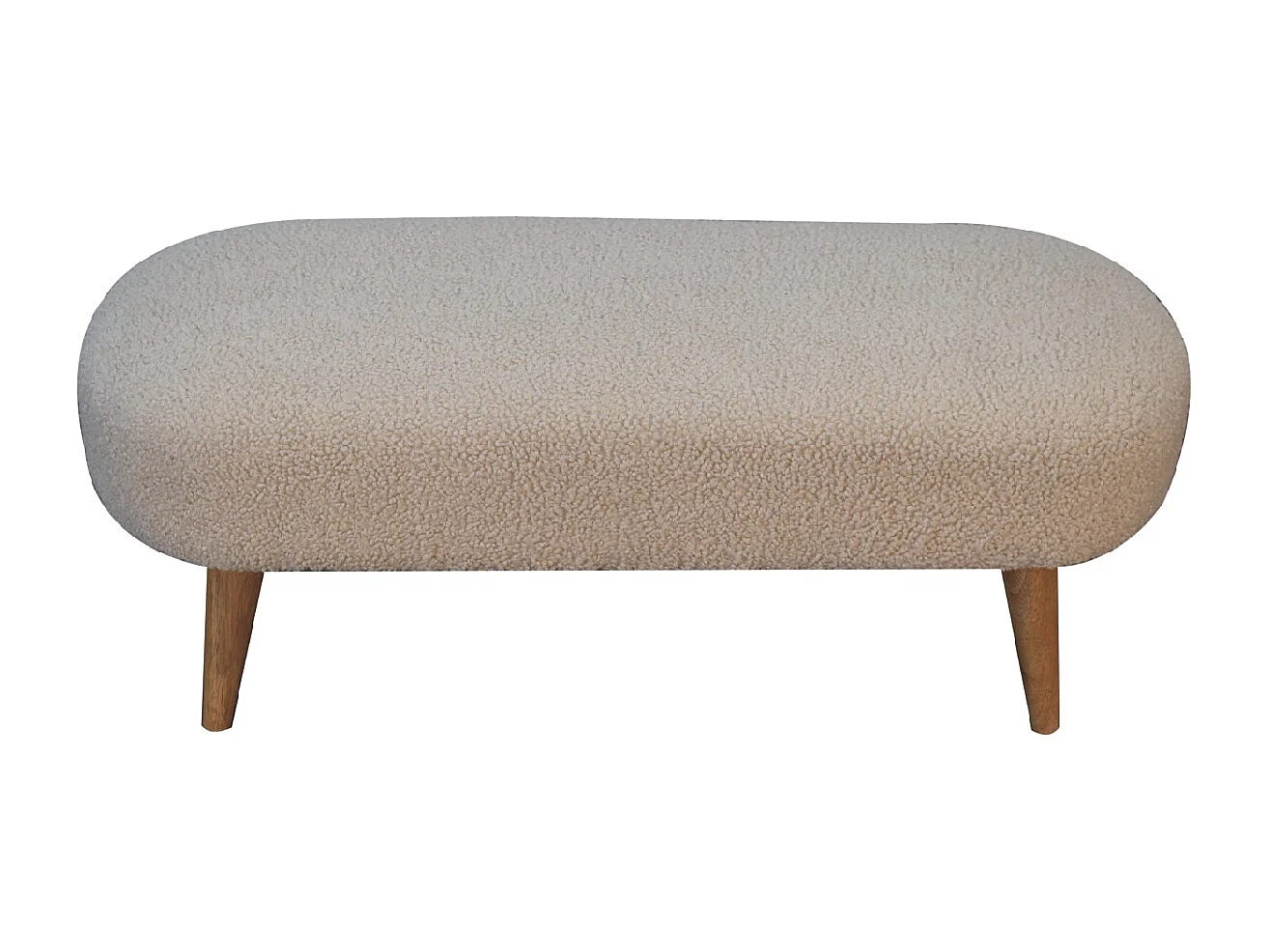 Artisan Furniture Solid Wood Boucle Hallway Bench