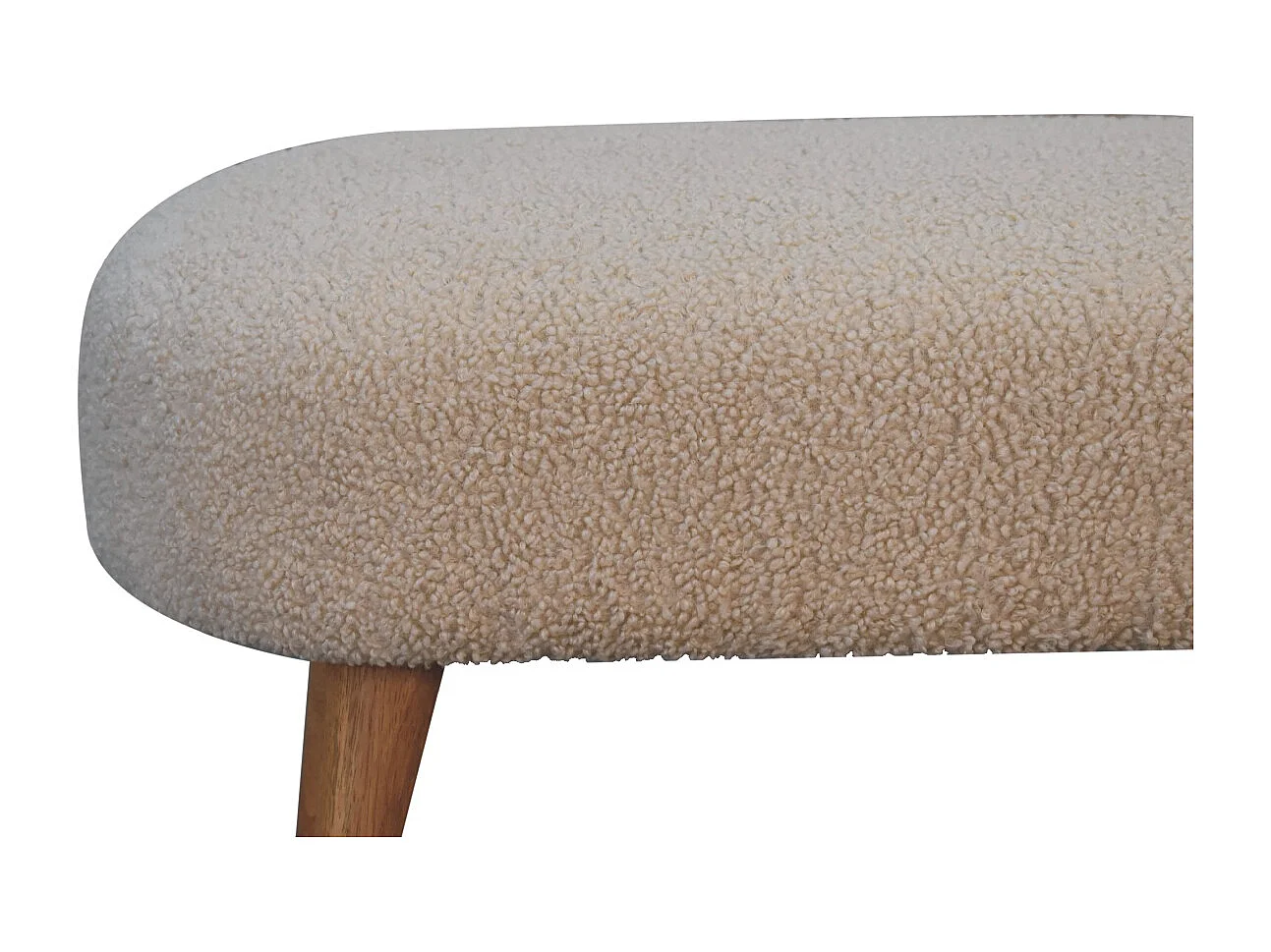Artisan Furniture Solid Wood Boucle Hallway Bench