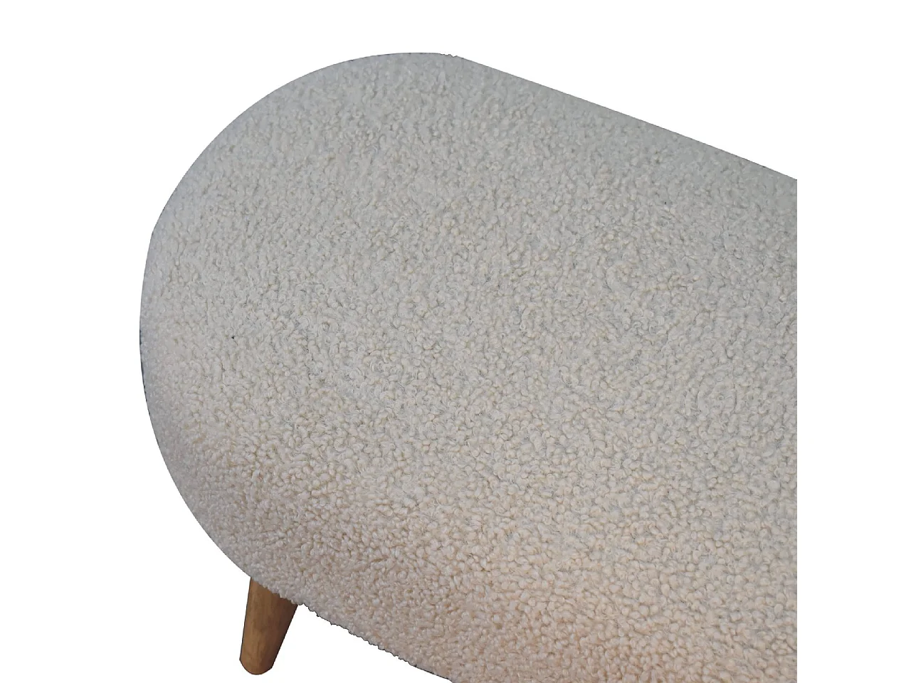 Artisan Furniture Solid Wood Boucle Hallway Bench