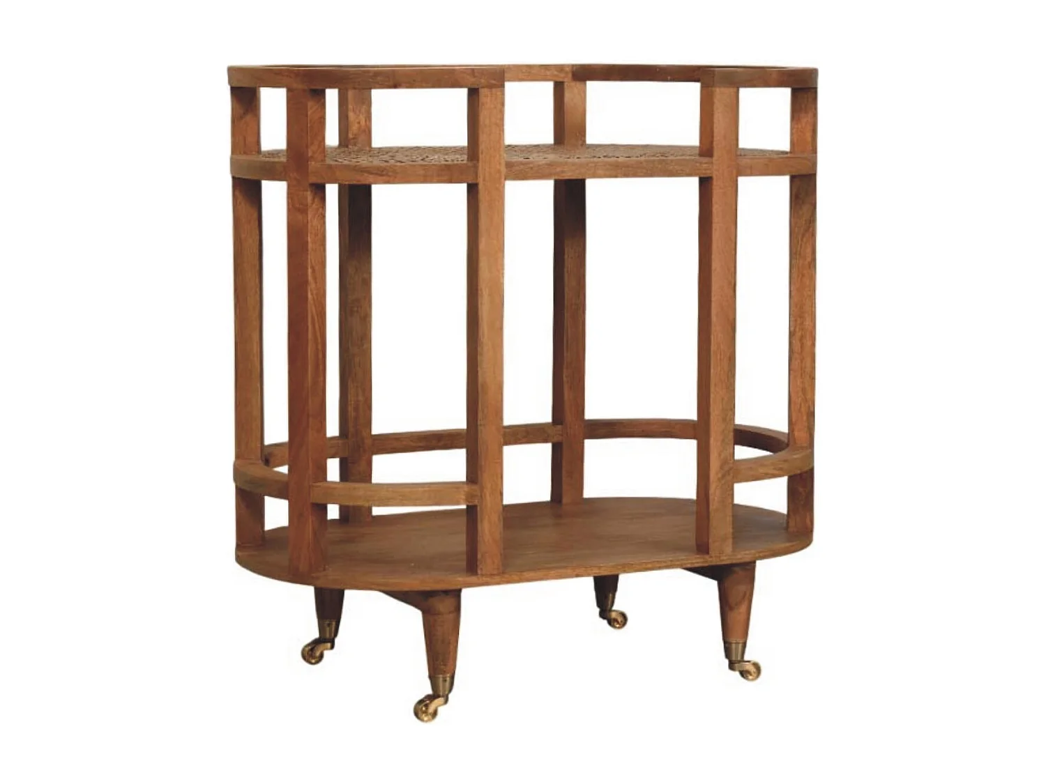 Artisan Furniture Solid Wood Saffron Rattan Butler Table