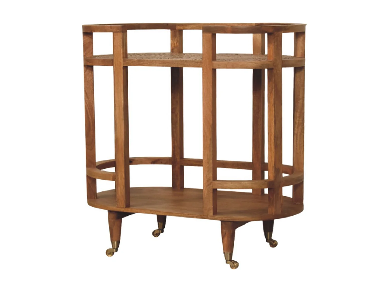 Artisan Furniture Solid Wood Saffron Rattan Butler Table