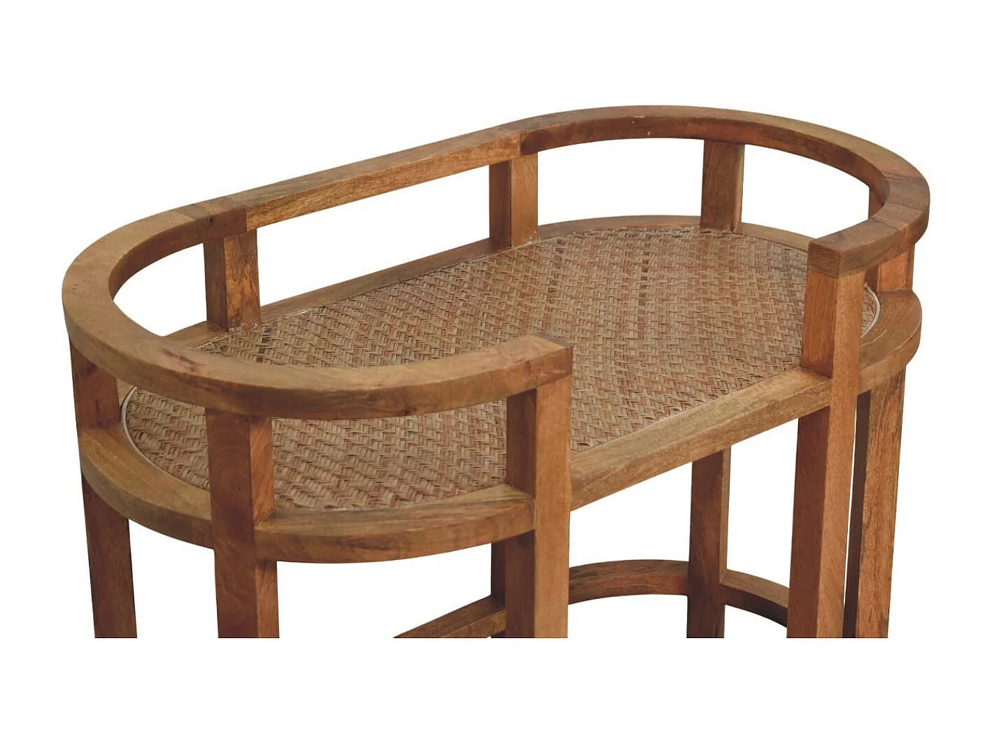 Artisan Furniture Solid Wood Saffron Rattan Butler Table